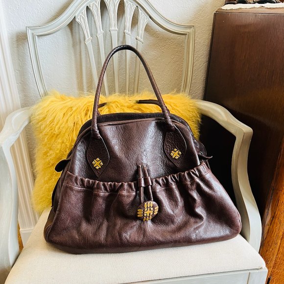 Caleen Cordero Handbags - Calleen Cordero Large leather bag EUC